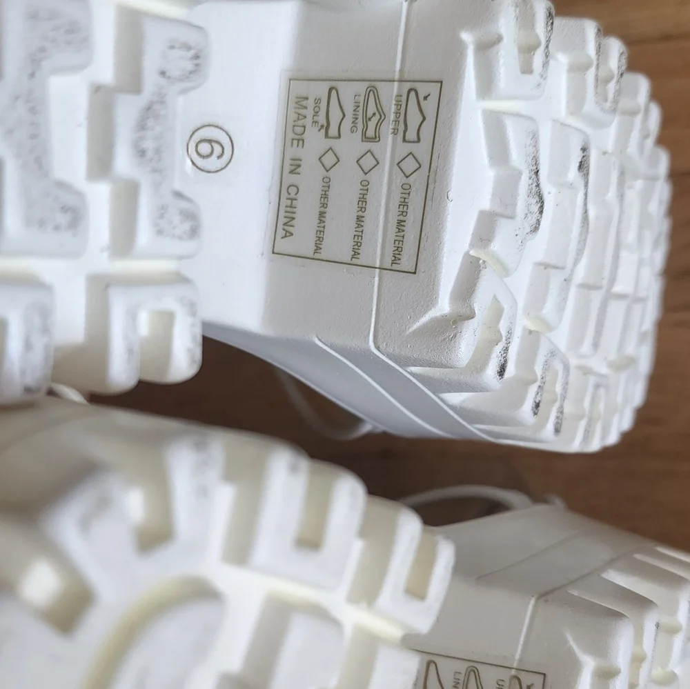 Nasty Gal white strappy platform, 4